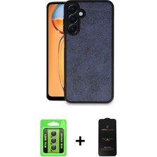 BUTİMAR'S Galaxy A35 5g Kıvılcım Işık Serisi - Siyah 6d Antistatik Mat Seramik Hayalet Nano Ekran Koruyucu + Gümüş Raze Metal Kamera Lens