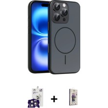 BUTİMAR'S iPhone 16 Pro Max Atlas Asil Prime - Siyah Bilvis 3D Cam Ekran Koruyucu + Titanyum Gri Bilvis Titan Kamera Lens