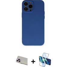 BUTİMAR'S iPhone 13 Pro Max Ahenk Serisi - Siyah 3D Antistatik Cam Ekran Koruyucu + Mor Rainbow Kamera Lens Koruma Cam