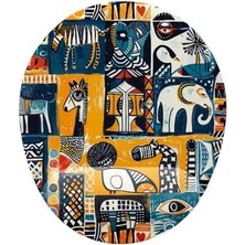 Afrika Desenli Bilek Destekli Mouse Pad