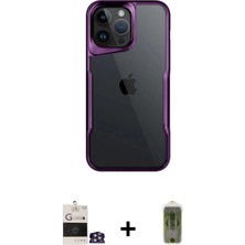BUTİMAR'S iPhone 14 Pro Max Akış Çizgi Koleksiyonu - Siyah Joko Magic 5d Hayalet Cam + Gümüş Bilvis Titan Kamera Lens