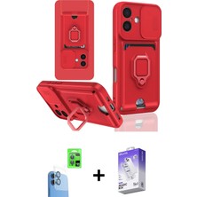 BUTİMAR'S iPhone 16 Vadi Form Prime - Siyah Bilvis 5in1 3D Magic Cam Ekran Koruyucu + Lacivert Raze Metal Kamera Lens