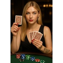 Plastik Iskambil Oyun Kartı Su Geçirmez Çift Deste Sert Kapalı Kutu Içerisinde Biriç Oyun Kağıdı