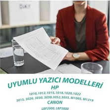 Ysy Hp 1020 1018 1010 1012 1022 3015 3030 3050 3055 1022N 3052 M1005 M1319F 2000 Sayfa Verimli Muadil Toner