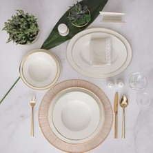 Güral Porselen 61 Parça Harika Yuvarlak Bone 12 Kişilik Yemek Takımı GBSH61YT29