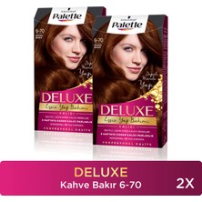 Palette Deluxe Saç Boyası 6-70 Kahve Bakır Krem Formda Derinlemesine Bakım Etkisi