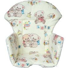 Kids Comfort Kidscomfort Mama Sandalyesi Minderi - Yıkanabilir Sevimli Ayıcıklar Deseni %100 Pamuk 20 cm