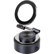 Vakumlu Araç Içi Telefon Tutucu Torpido Üstü Araç Gögse Vakum Sayesinde Çok Güçlü Manyetik Tutucu Telefon Elektronik Vakum Çekici Premium (Siyah)