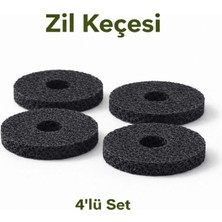 Mottopi Hi-Hat Keçesi ,G.Dorman Tpu Zil Keçesi 38/15MM, 3D Baskı, Uzun Ömürlü 4 Adet-Siyah