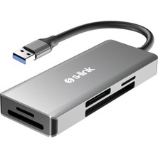 SL-CR51 Type C ve Usb3.0 To Cf/sd/m2 Ngff/micro Sd/ms 5 In 1 Metal Kart Okuyucu