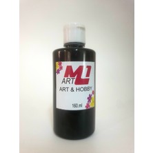 M1 Art Akrilik Boya Siyah 140 gr Ahşap Tuval Seramik Duvar Taş İçin Çok Yönlü Kullanım