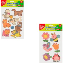 Kitabevimden Bu-Bu 3D Eva Simli Sticker Hayvanlar BUBU-STS045