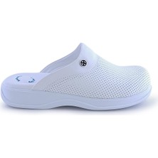 Quicksteps Professional Erkek Anatomik ve Comfort Sabo Terlik Beyaz Beyaz