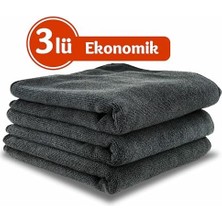 Mikro Lüks Mikrofiber Microlüks Tank Bezi 50X70 cm Süper Emici Kalın Havlu, Oto Kurulama ve Temizlik Bezi (3lü Paket) (3)