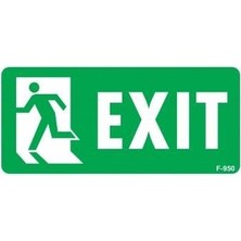 Verto Exit Sol Uyarı Levhası 17,5X25 KOD:950