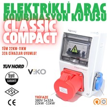 Hgsşarj "Classic Compact'' 22kW 5X32A + 1X16A Trifaze Elektrikli Araç Kombinasyon Kutusu  V i k o /P a n a s o n i c, 5 Yıl Garanti