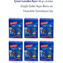 Urfakent Çınar Lavabo Açıcı 40 gr x 6 Adet – Güçlü Gider Açıcı Boru ve Tıkanıklık Temizleyici Set