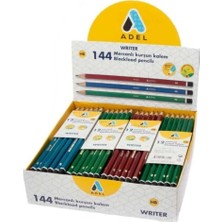 Adel Writer Mercanlı Kurşun Kalem 144 Adet Renkli Çeşitleri ile Kullanıma Uygun