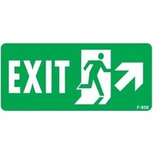 Verto Exit Sağ Yukarı Uyarı Levhası 17,5X25 KOD:959