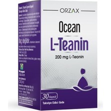Orzax Ocean L-Teanin 200 mg 30 Kapsül Vegan Takviye Edici Gıda Türkiye Menşeli