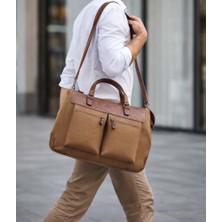 Derise Club Seyahat Çantası Spor Çanta Unisex Taba Kanvas Kumaş  El Valizi