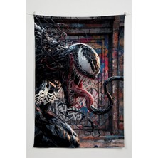 Charmbi Örümcek Adam Venom Duvar Örtüsü – Büyük Boy Tapestry Duvar Halısı, Oyun Anime Film Oda Dekor