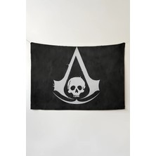 Charmbi Assasin's Creed Black Flag Duvar Örtüsü – Büyük Boy Tapestry Duvar Halısı, Oyun Anime Film Oda Dekor