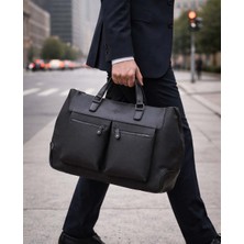 Derise Club Seyahat Çantası Siyah Spor Çanta Unisex Siyah Kanvas Kumaş  El Valizi