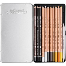 Cretacolor Eagle Drawing Seti Karakalem Eskiz Çizim Seti 12 Parça Metal Kutu