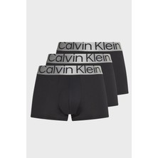 Calvin Klein Erkek 3'lü Trunk Boxer Seti Siyah Konforlu Paça Tipi Düşük Bel