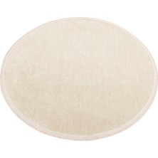 Eko Halı Liza Kilim Liz 01 Beige Yuvarlak Yumuşak Tuşeli Çamaşır Makinesinde Yıkanabilen Kaymaz Tabanlı Şık Kilim