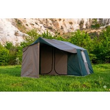 OBA ÇADIR Oba Çadır - 2 Odalı + Mutfaklı  Kamp Çadırı 4-6 Kişilik ( Kapı Sineklikli )Yeşil