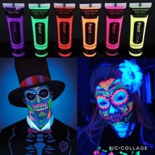 Urfakent Neonlu Glow Parti Yüz Boyası 6 Renk 6 Adet