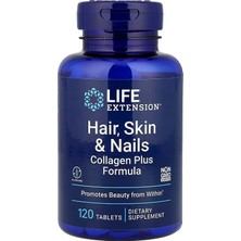 Life Extension Hair Skin & Nails Zinc Biotin Collagen Plus Formula 120 Tablets