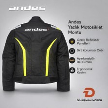 Andes Tech-Touring Yazlık Fileli Motosiklet Montu – Siyah/fosforlu Sarı