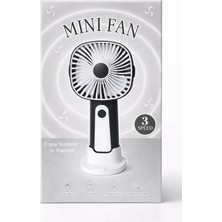 Artopio Şarjlı 3 Farklı Fan Hızında Standlı Mini El Pervanesi Masa Vantilatör El Fanı-  Usb- Taşınabilir