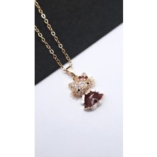 Serenity Elbiseli Hello Kity Çelik Kolye