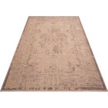 Eko Halı Liza Kilim Liz 06 Vizon Xw Vintage Tarz Yumuşak Tuşeli Çamaşır Makinesinde Yıkanabilen Kaymaz Tabanlı Şık Kilim