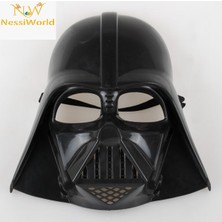 NessiWorld Çocuk Boy Yıldız Savaşları Darth Vader Maskesi ve 90 cm Pelerin Seti Siyah