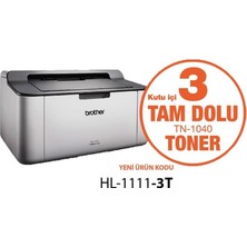 urfakent bilişim ve medya danışmanlık Brother HL-1111-3T Mono Lazer Yazıcı (3 Tam Dolu Toner)