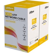 urfakent bilişim ve medya danışmanlık Dahua DH-PFM920-6UN U/utp 305 Metre 24AWG %100 Bakır Pe Outdoor Siyah Renk Cat6 Kablo