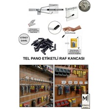 Manken İstanbul 20 Adet 15 cm Etiketli Kanallı Pano Kancası Koruma Kauçuklu Ekstra Güçlü Raf Askısı Raf Kancası