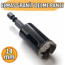 Badem10 Bits Saplı 14 mm Elmas Granit Panç Seramik Fayans Mermer Delici Uç Yüksek Performanslı Uzun Ömürlü