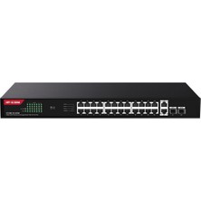 urfakent bilişim ve medya danışmanlık Ip-Com G1128P-24-410W 24 Port Gıgabıt +2xgb RJ45/SFP Uplınk 370W Poe Rackmount Swıtch