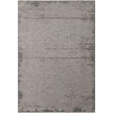 Eko Halı Liza Kilim Liz 05 Grey Yumuşak Tuşeli Çamaşır Makinesinde Yıkanabilen Kaymaz Tabanlı Şık Kilim