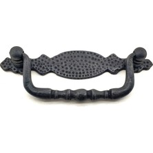 Zenvia Antika Tarz Dekoratif Pirinç Dövme Sallantı Kapı Kulbu - 43X118 Mm, Oksit