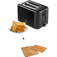 Bosch TAT4M223 Ekmek Kızartıcı Mymoment Siyah 2 Dilim Hazneli Kırıntı Tepsili Buz Çözme ve Isıtma Modlu Isı Yalıtımlı Gövde 950W Ekmek Isıtıcı