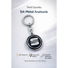 SAVEK Seat Otomobil Anahtarlığı Metal Oto Anahtarlık 9.5 x 4 cm Şık Hediyelik Araç Aksesuar