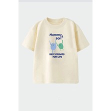 Monila Erkek Çocuk Pamuklu Bisiklet Yaka Baskılı T-Shirt