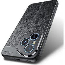 M.TK Moveteck Honor 400 Pro Kılıf Kamera Korumalı Deri Görünümlü Dikişli Yumuşak Kaymaz Silikon Premium Soft Mat Kapak